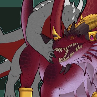 dahurgthedragon, alexstrasza, blizzard entertainment, warcraft, dragon, red dragonflight, scaled dragon, scalie, western dragon, 5 fingers, anklet, ass up, back spikes, belly, black claws
